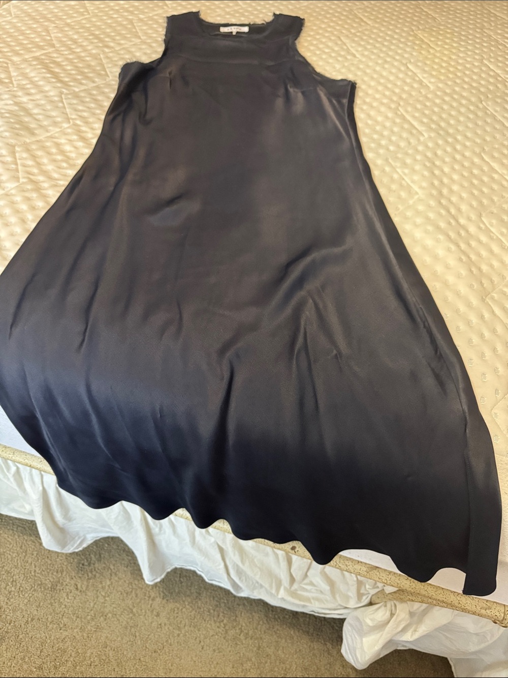 Frame Dark navy A-Line Midi dress tank style.
